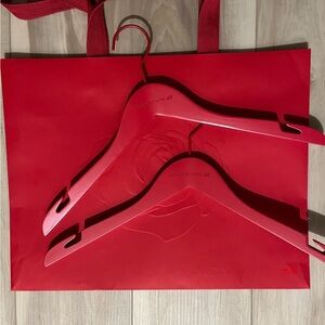 H&M x Magda Butrym Red Medium Shopping Bag & 2 Hangers